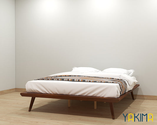 Giường ngủ gỗ tự nhiên THE BELLEVUE BED FRAME YAKIMA kiểu dáng chân bo tròn